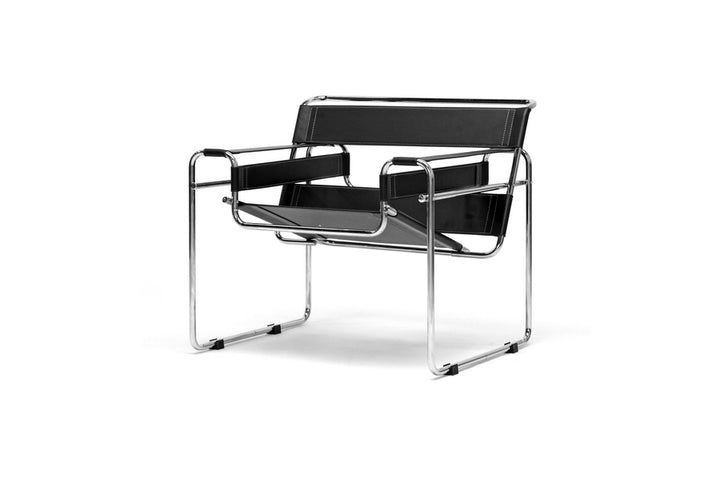 Jericho Black Leather Accent Chair