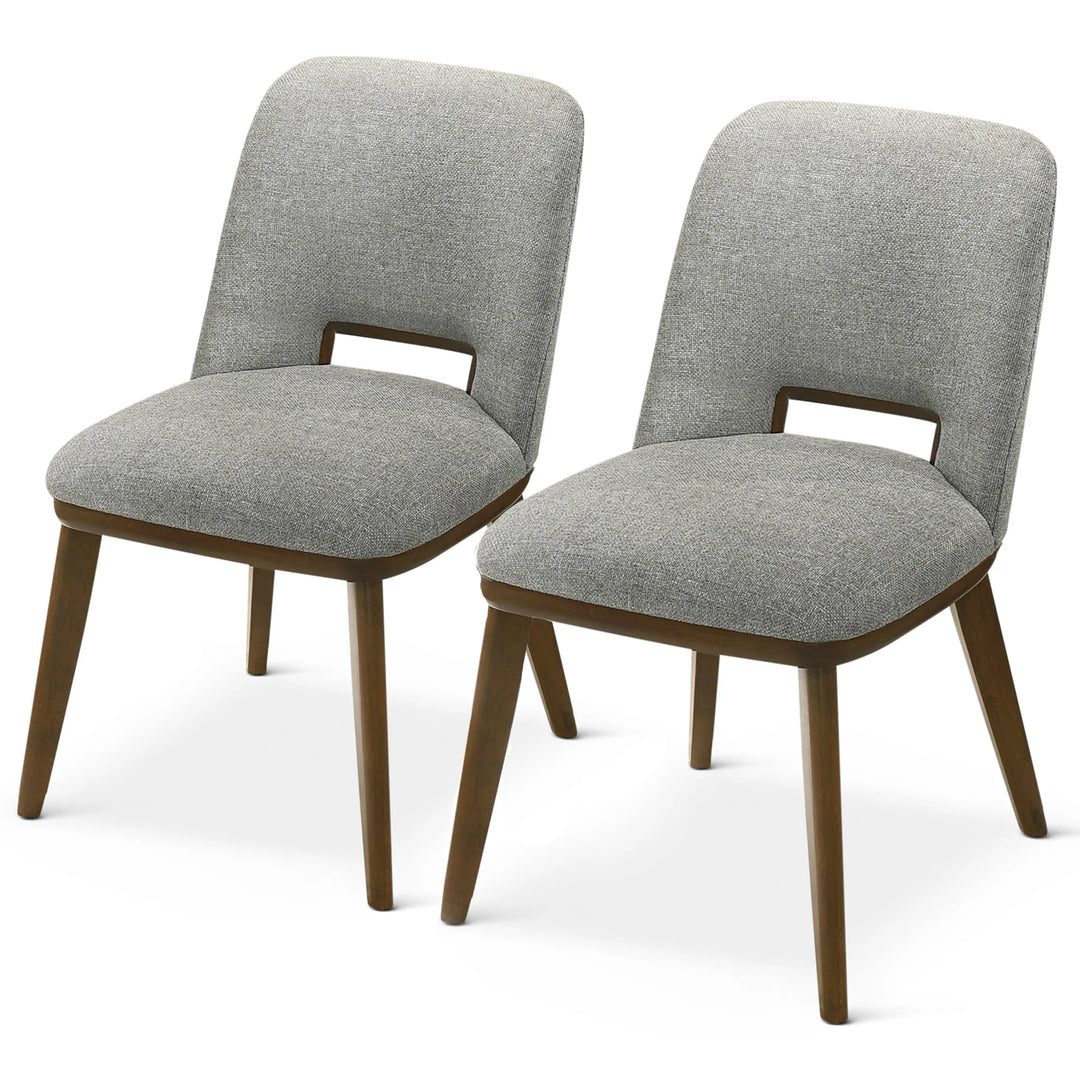 Blaken Light Grey Fabric Dining Chair(Set Of 2)