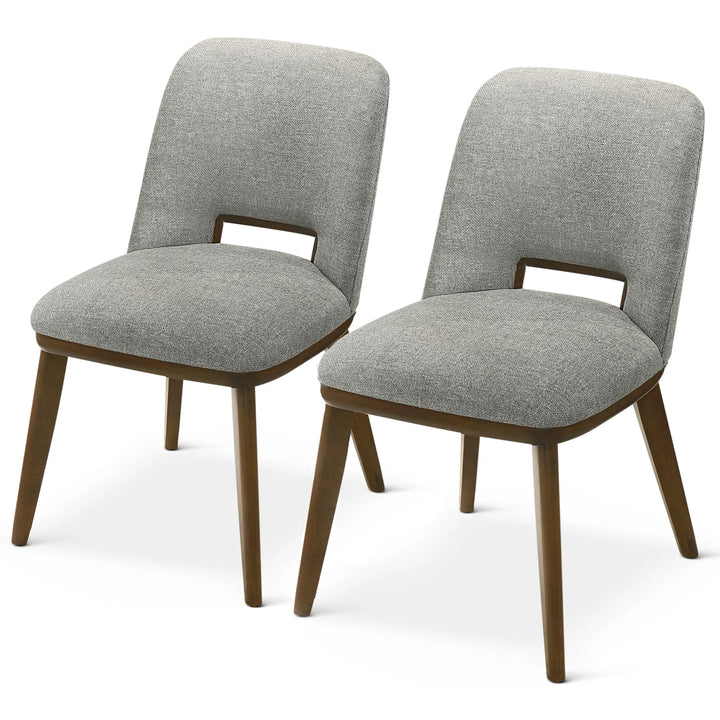 Blaken Light Grey Fabric Dining Chair(Set Of 2)