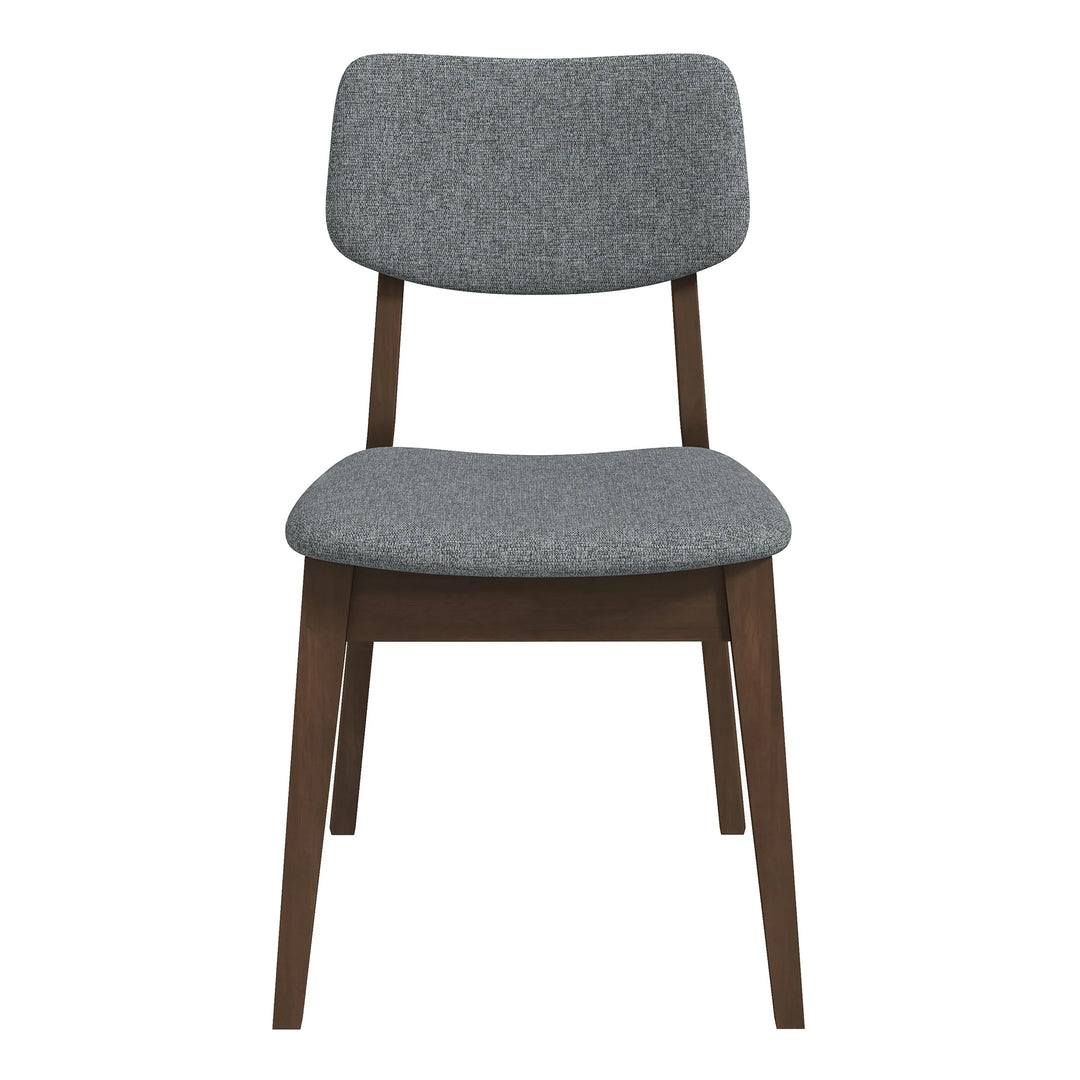 Carlos Dark Grey Fabric Solid Back Side Chair (Set of 2)