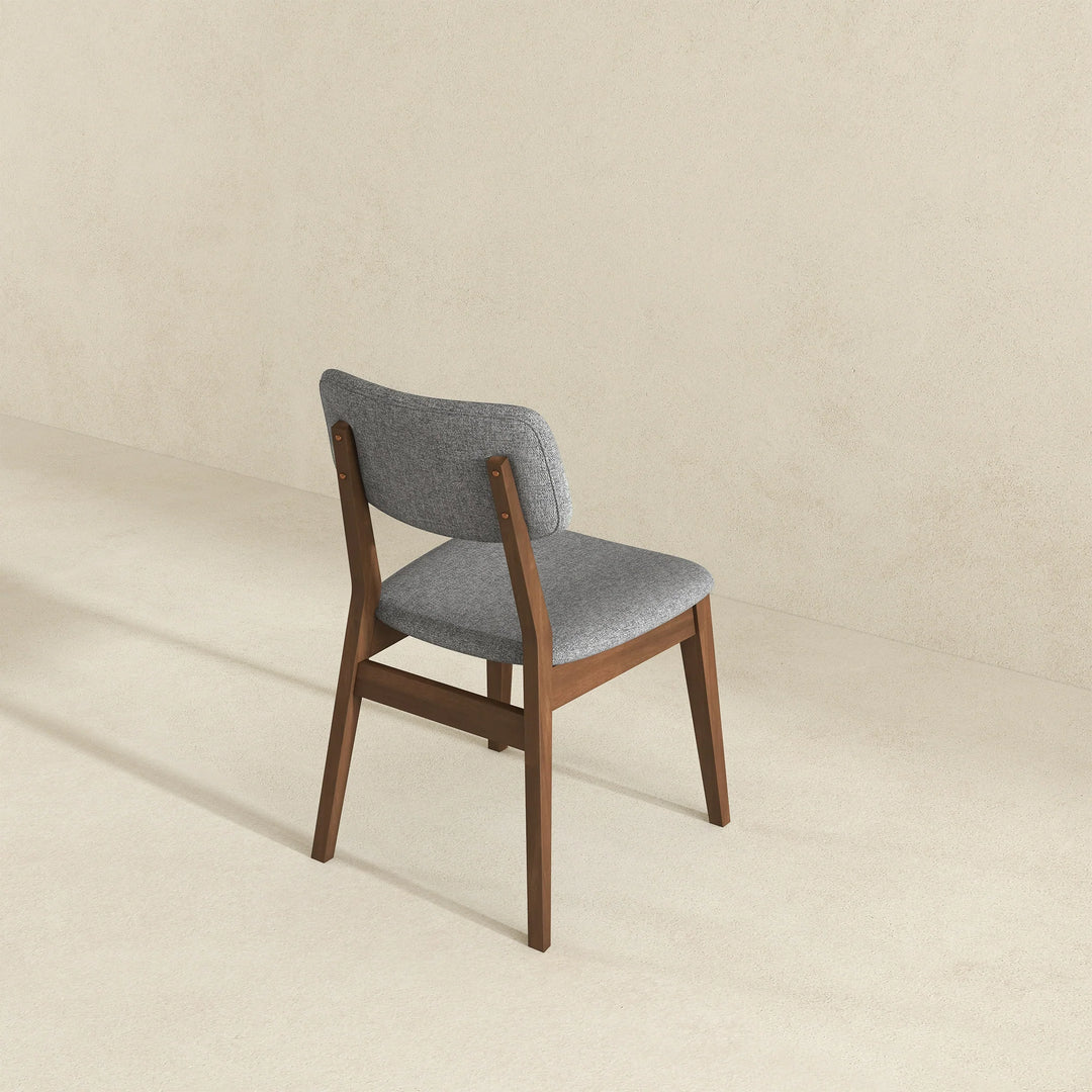 Carlos Dark Grey Fabric Solid Back Side Chair (Set of 2)