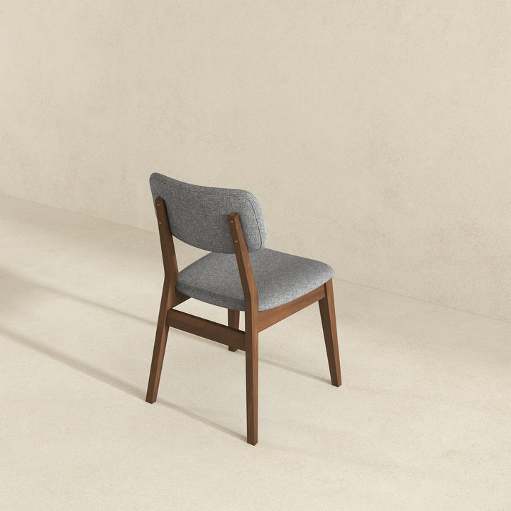Carlos Dark Grey Fabric Solid Back Side Chair (Set of 2)