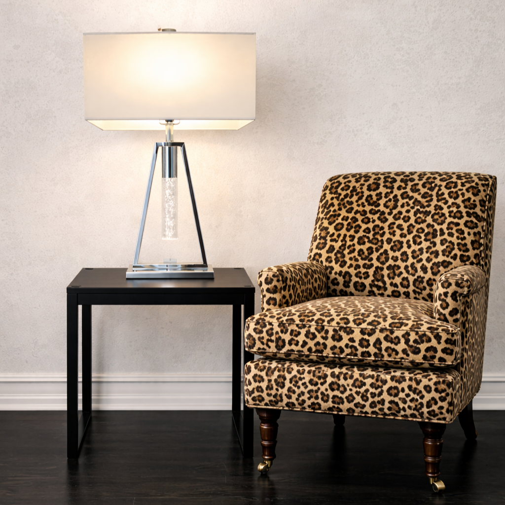 Table Lamp Night Light with Crystal Tube