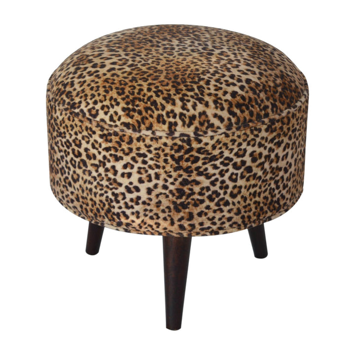 Leopard Style Footstool