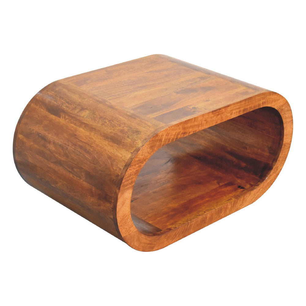 Explore our Amaya range featuring this lovely coffee table, it is constructed from 100% solid mango wood in a chestnut finish and features smooth round edges, which will give a modern feel to the home as well as be safe around small children and animals. Display this piece beautifully in your home and allow the natural grain pattern to really shine.&nbsp;