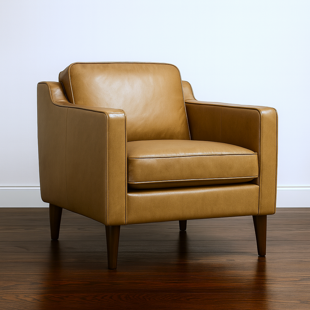 Cooper Tan Leather Lounge Chair
