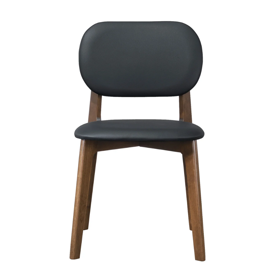 Chair with black seat and backrest on a white background