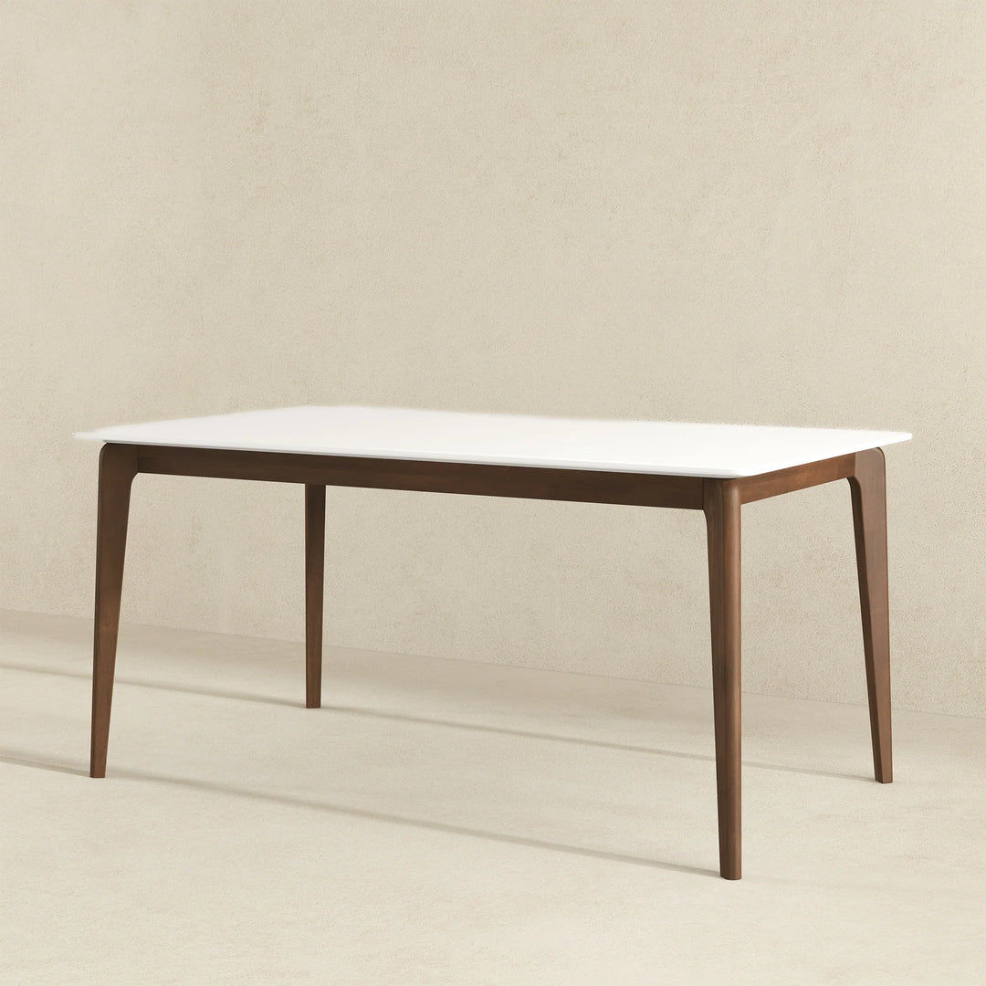 Lindsey Solid Wood White Top Dining Table