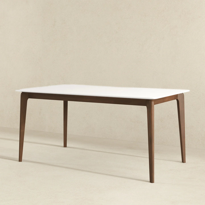 Lindsey Solid Wood White Top Dining Table