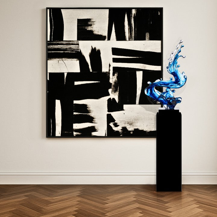 Ocean Blue Cortes Bay Wave Floor Sculpture