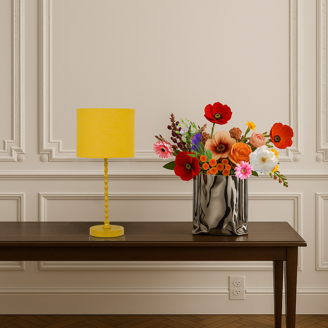 Yellow Ochre and Gold Sereno Table Lamp