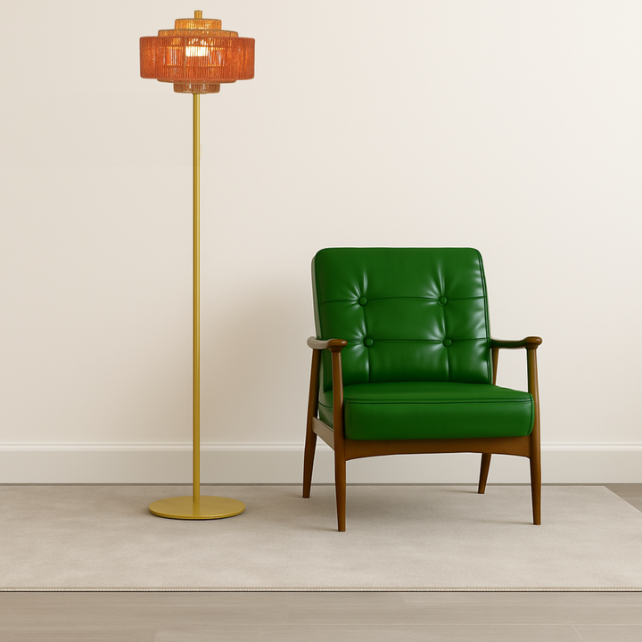 Phosma Floor Lamp Gold and Natural - Terracotta