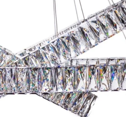 Crystal Elegance LED Chandelier 3 Ovals