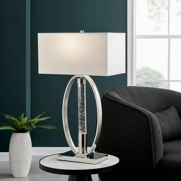 Lampe de table en cristal scintillant et chrome // 2 lampes