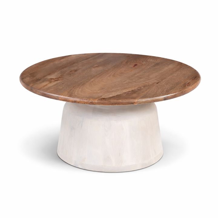 Goblet Coffee Table Brown & White