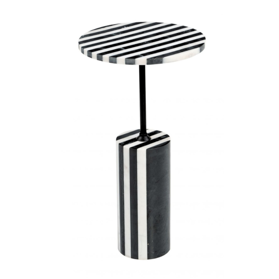 Regles Side Table – Black & White