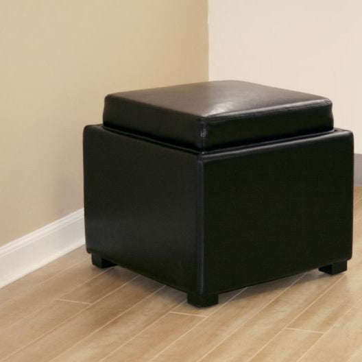 Black Tate Storage Ottoman