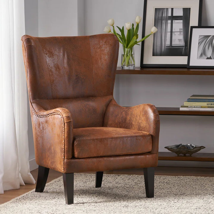 Adetola Upholstered Wingback Chair