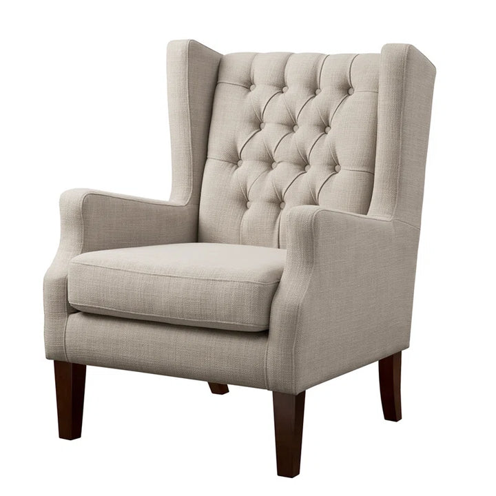 Allis Upholstered Button Tufted Wingback Chair