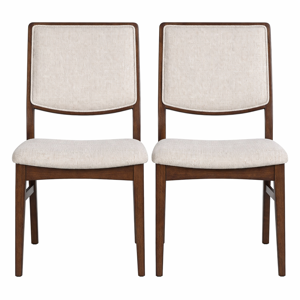 Skylar Beige Fabric Dining Chair (Set Of 2)
