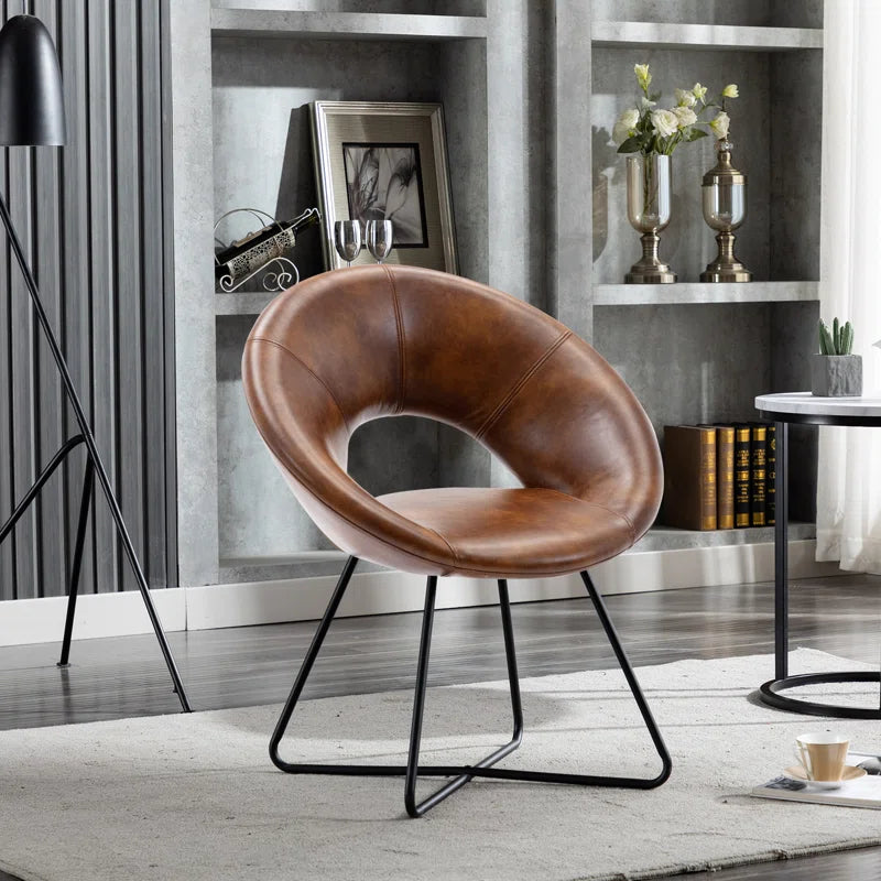 Coomer Faux Leather Accent Chair