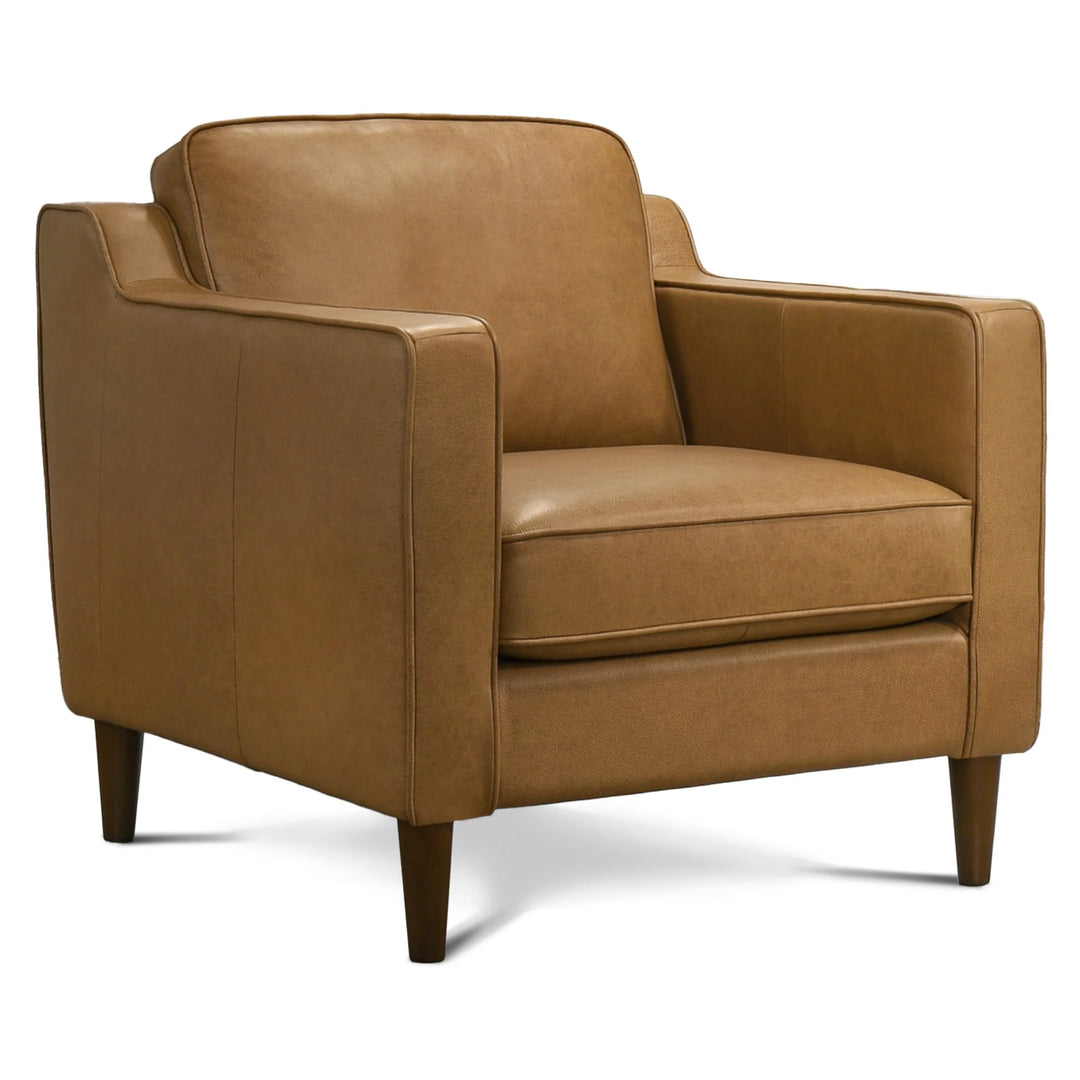 Cooper Tan Leather Lounge Chair