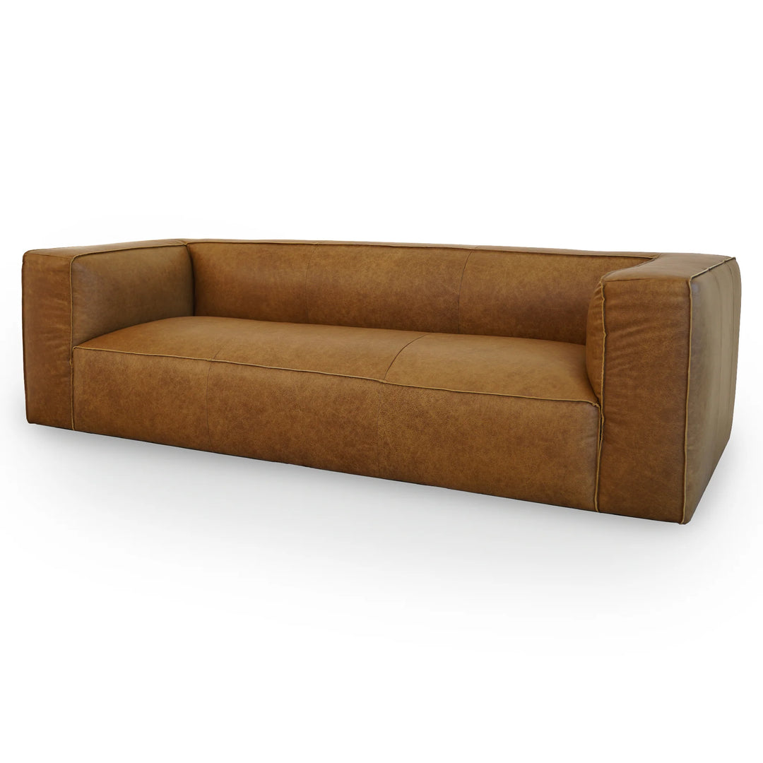 Colton Tan Leather Sofa