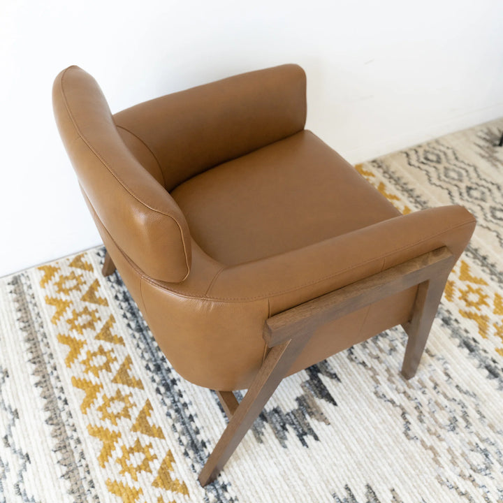 Kayson Tan Leather Lounge Chair