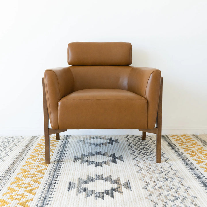 Kayson Tan Leather Lounge Chair
