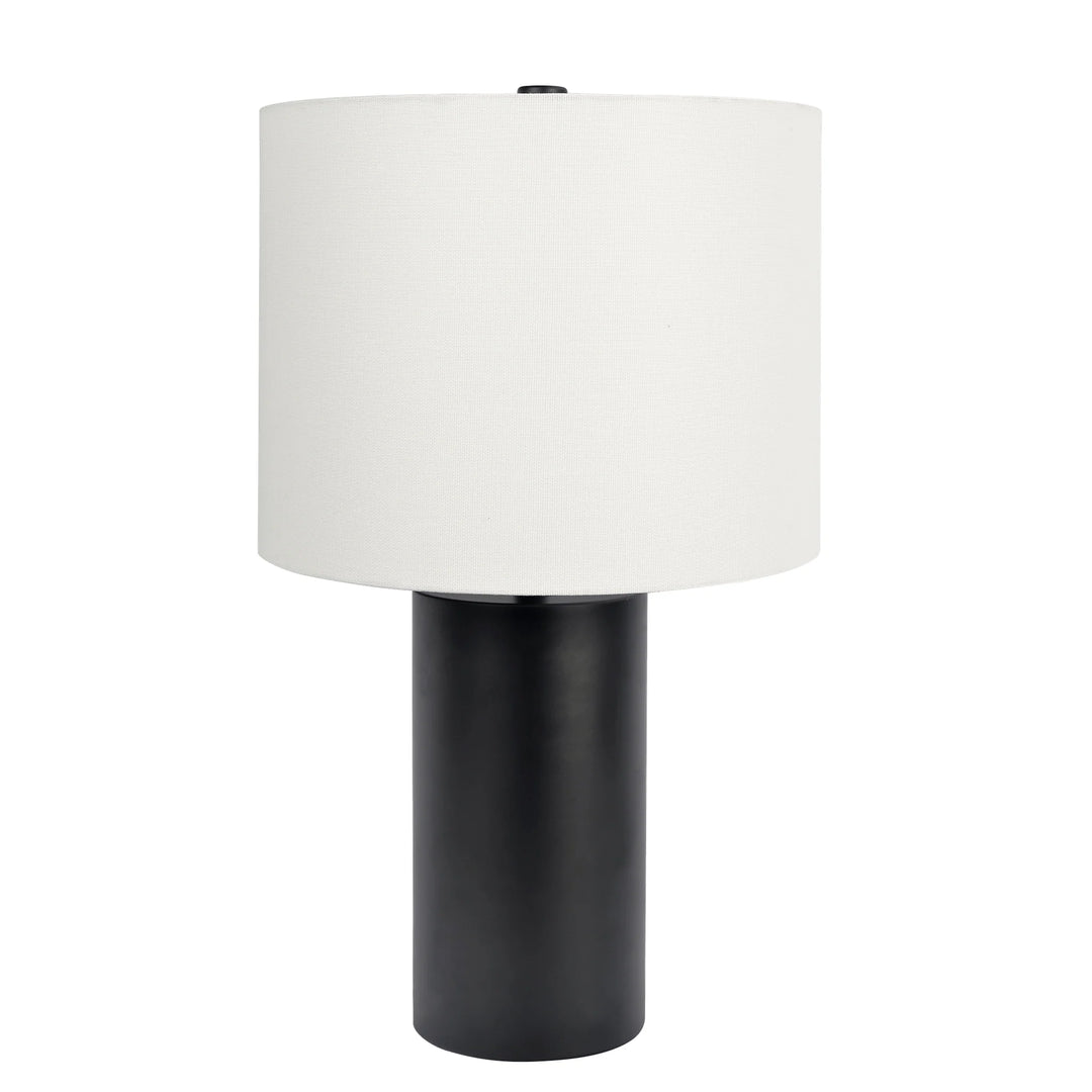 Black Table Lamp with On/Off Switch Aura Black Block Base