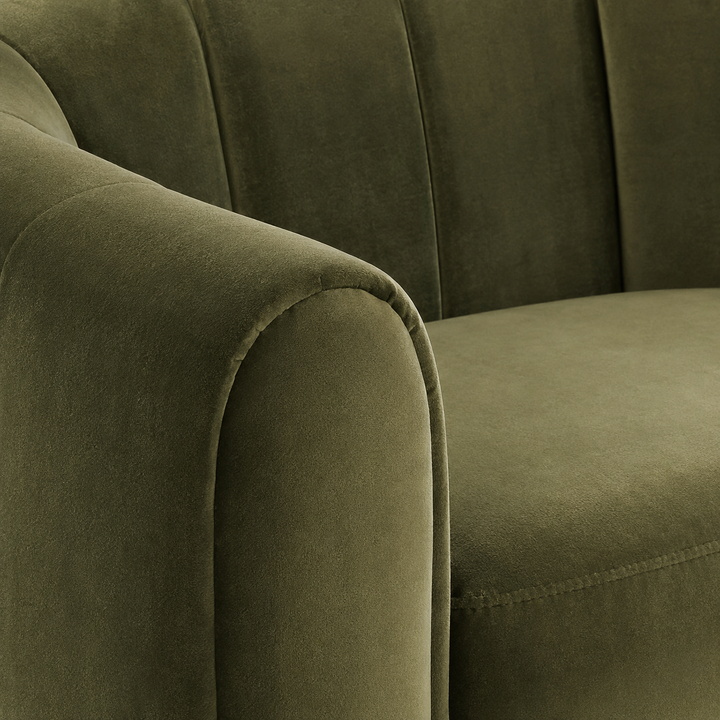 Cosey Green Velvet Swivel Chair