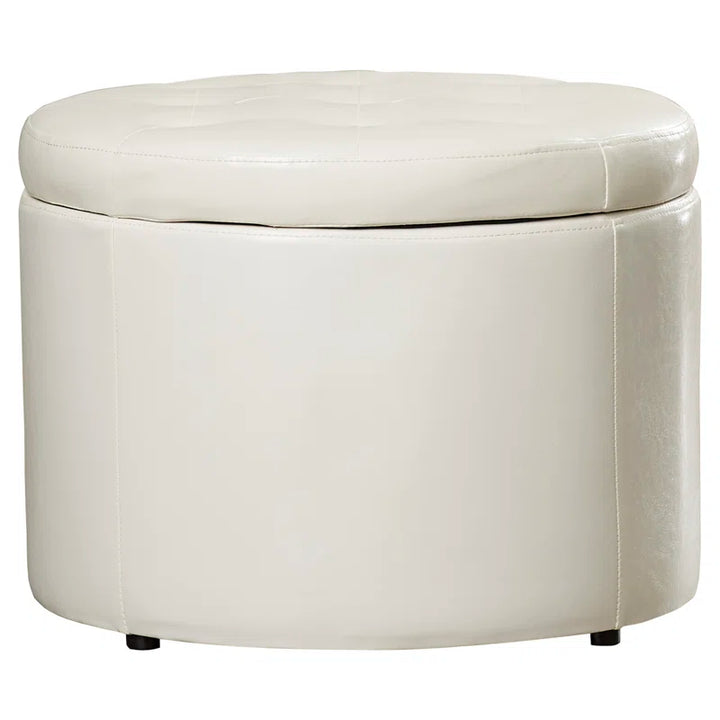 Stansell 22" Wide Tufted round Storage Ottoman