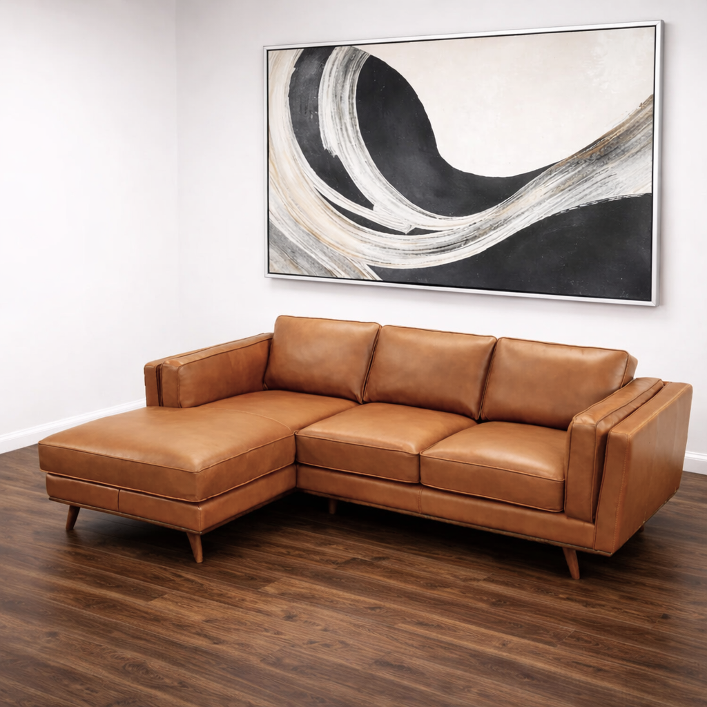 Chase Genuine Leather Sectional Left Facing