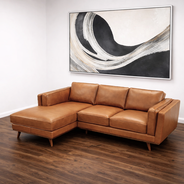 Chase Genuine Leather Sectional Left Facing