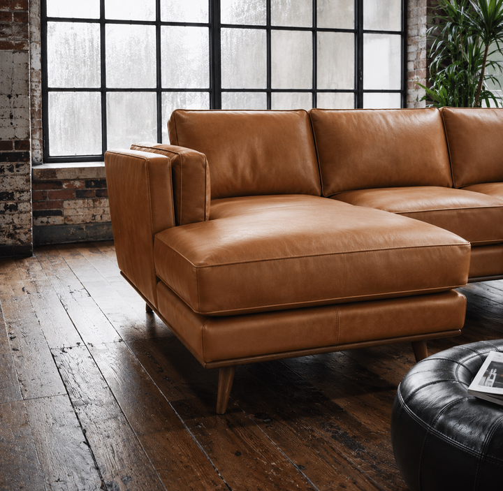 Chase Genuine Leather Sectional Left Facing