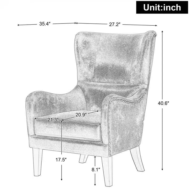 Adetola Upholstered Wingback Chair