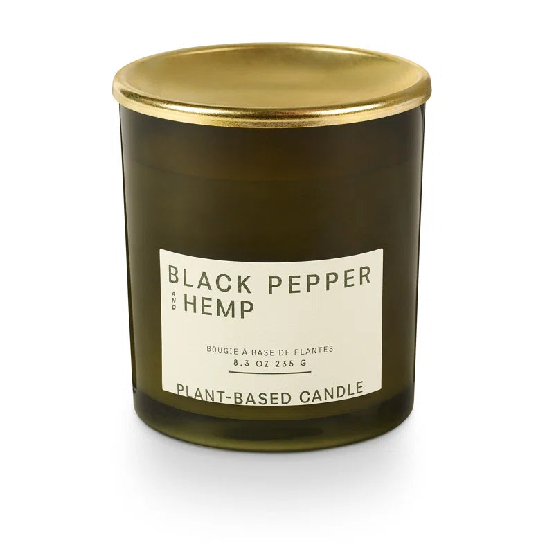 Verde Lidded Jar Candle, Black Pepper & Hemp