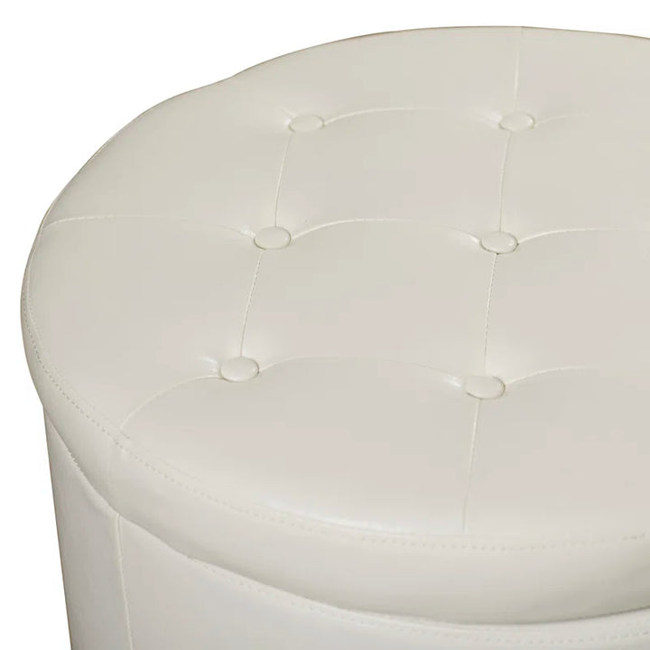 Stansell 22" Wide Tufted round Storage Ottoman