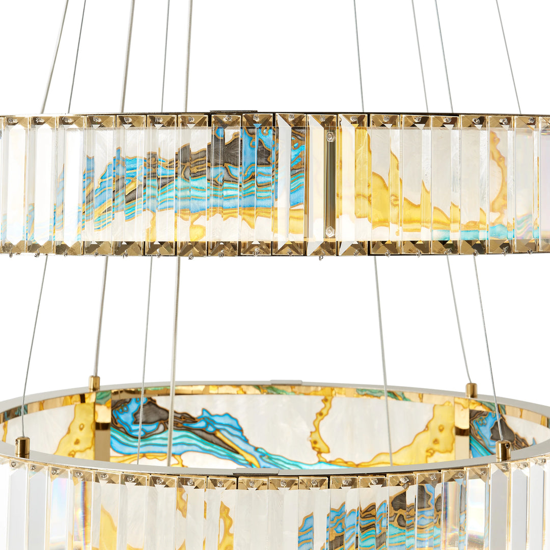 Boeseman’s Colorful Chandelier 3 Tiers Round