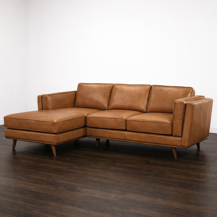 Chase Genuine Leather Sectional Left Facing