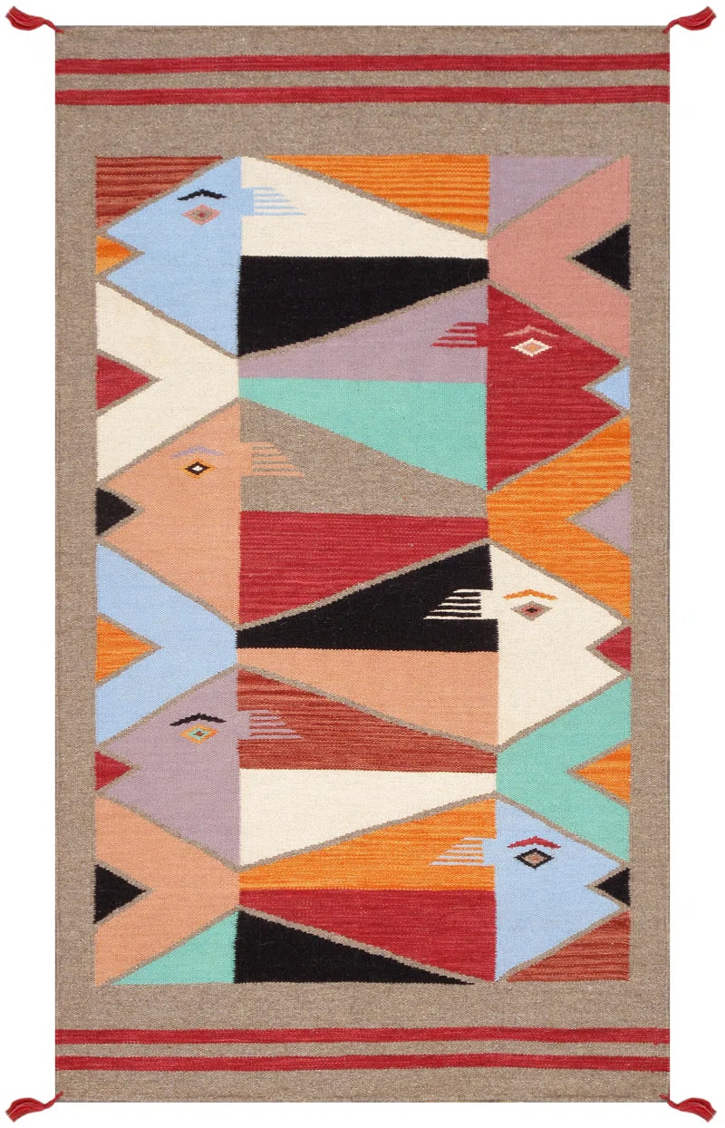 Tuscany Hand Knotted Wool Geometric Rug