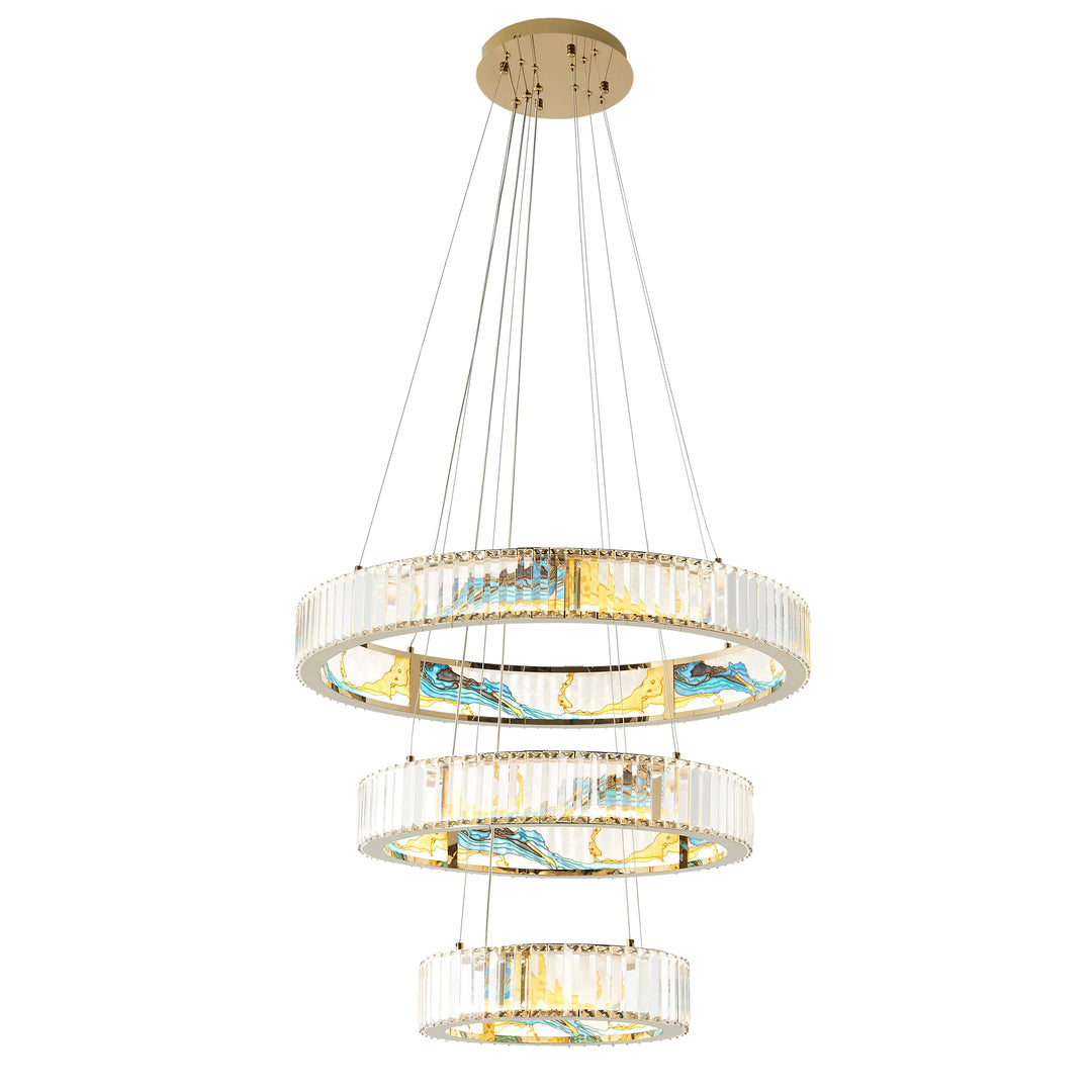 Boeseman’s Colorful Chandelier 3 Tiers Round