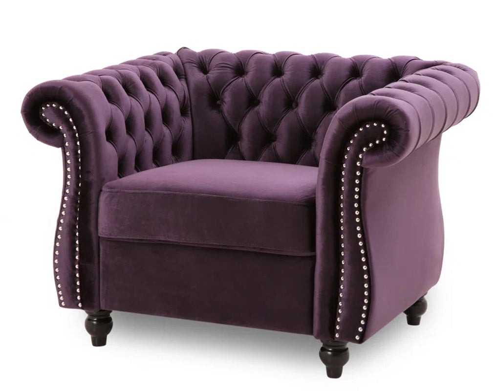 Faux Leather Chesterfield Chair