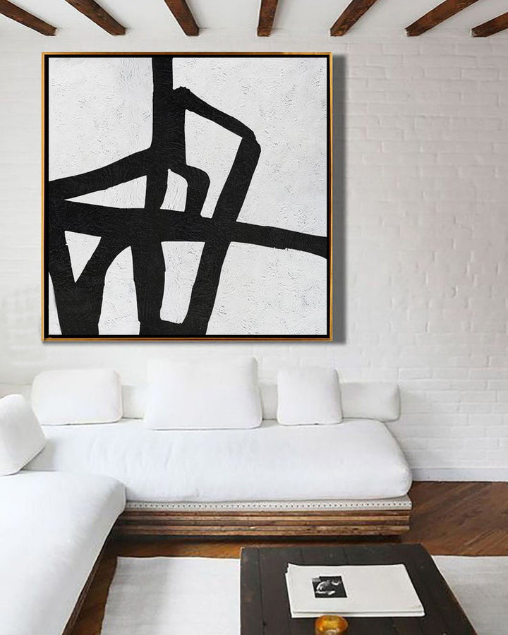 Black and White Abstract Painting
