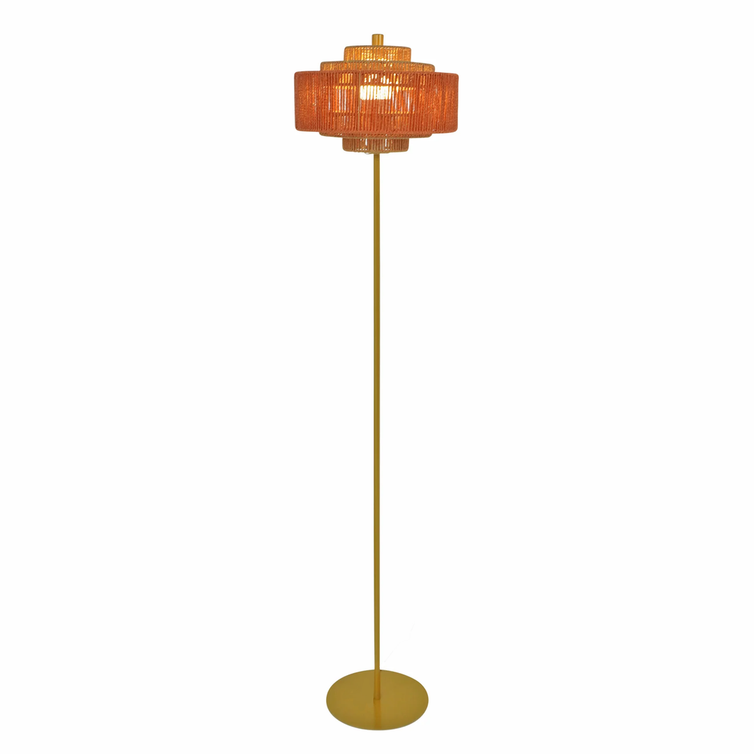 Phosma Floor Lamp Gold and Natural - Terracotta