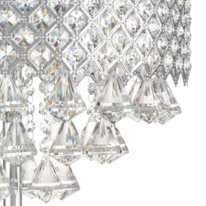 Grand 6 LED Light Table Lamp. Chrome