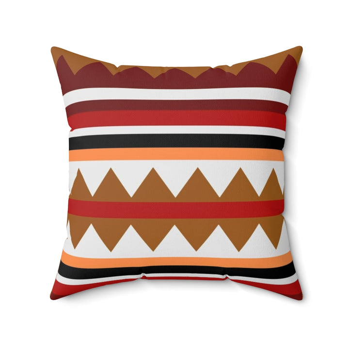 SantaFe Light Brown Striped Pillow - GLOBAL+ART+STYLE