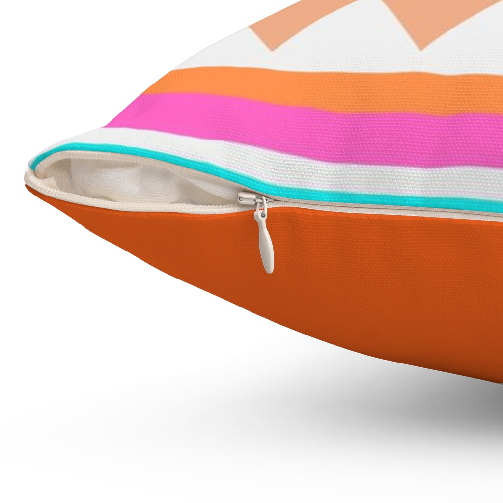 SanteFe Orange Multi-colored Pillow - GLOBAL+ART+STYLE