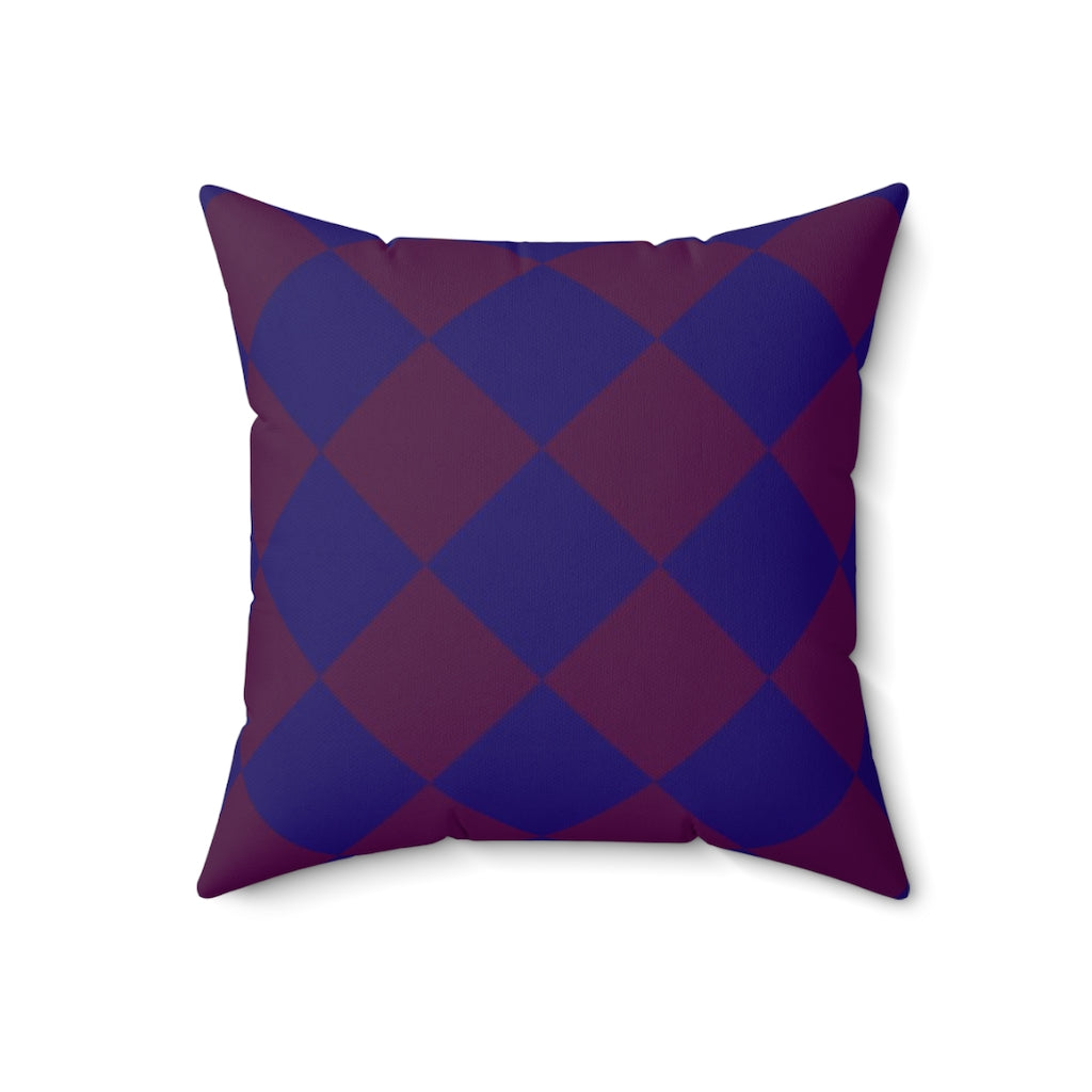 Purple and Violet Checker Pillow - GLOBAL+ART+STYLE
