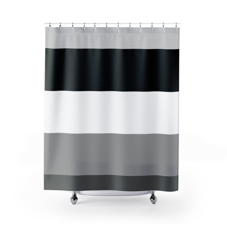 Classic Tri Striped Shower Curtain - GLOBAL+ART+STYLE